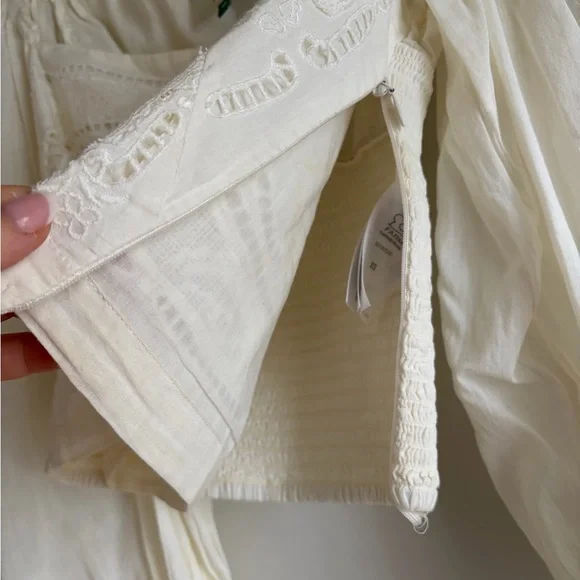 Farm Rio Off White Lace Embroidered Top size XS - Picture 5 of 7